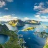 Leinwandbild NORWEGEN - Blau-grün - 100 X 40 Cm