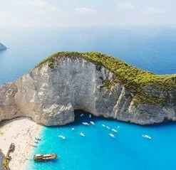 Leinwandbild INSEL ZAKYNTHOS - Türkis-grün - 100 X 40 Cm