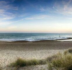 Leinwandbild STRANDPANORAMA - Blau-beige - 100 X 40 Cm