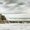 Leinwandbild FELSEN AM MEER - Grau - 100 X 40 Cm