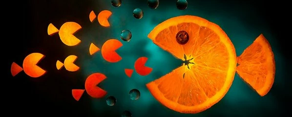 Leinwandbild SÜSSE KAROTTEN - Orange - 100 X 40 Cm