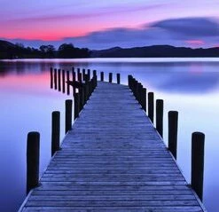 Leinwandbild SEEPANORAMA - Blau - 100 X 40 Cm