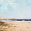Leinwandbild AM STRAND - Beige-blau - 100 X 40 Cm