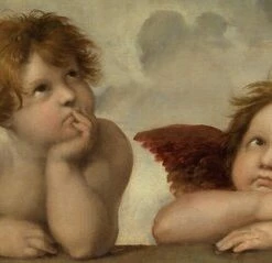 Leinwandbild RAFFAELS ENGEL - Braun - 100 X 40 Cm