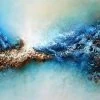 Leinwandbild BLENDED - Blau-braun - 100 X 40 Cm