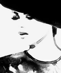 Leinwandbild FASHION VICTIM - Schwarz-weiß - 50 X 50 Cm