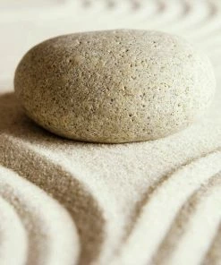 Leinwandbild STEIN AM STRAND - Beige - 50 X 50 Cm