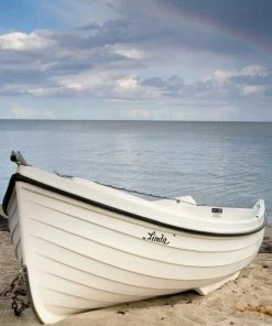 Leinwandbild SANDSTRAND - Blau-weiß - 50 X 50 Cm