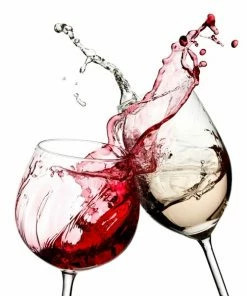 Leinwandbild WEINGLÄSER - Rot-weiß - 50 X 50 Cm