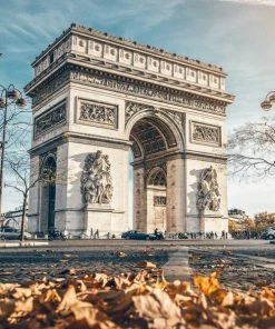 Leinwandbild ARC DE TRIOMPHE - Beige-blau - 50 X 50 Cm