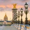 Leinwandbild PONT ALEXANDRE - Beige-gold - 50 X 50 Cm