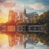 Leinwandbild NOTRE DAME - Beige-gelb - 50 X 50 Cm