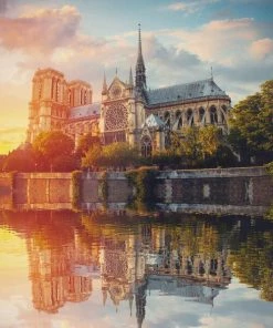 Leinwandbild NOTRE DAME - Beige-gelb - 50 X 50 Cm