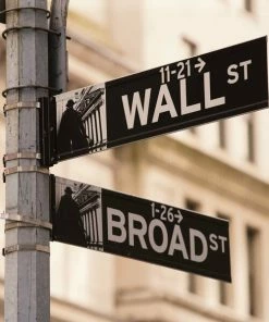 Leinwandbild WALL STREET - Schwarz-weiß - 50 X 50 Cm