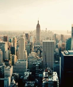 Leinwandbild SKYLINE - Braun - 50 X 50 Cm