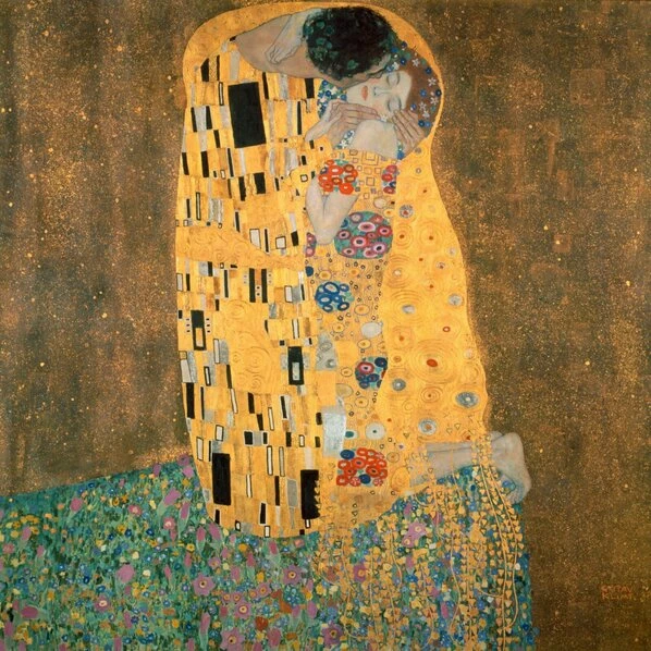Leinwandbild DER KUSS - Klimt - 50 X 50 Cm
