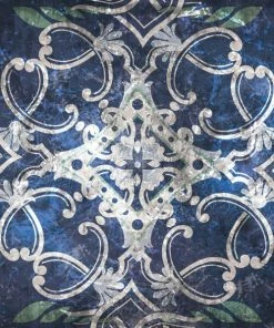 Leinwandbild ORIENTALISCHER BASAR - Blau - 50 X 50 Cm