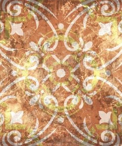 Leinwandbild ORNAMENT - Orange - 50 X 50 Cm