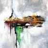 Leinwandbild MODERNE KUNST - Grau-braun - 50 X 50 Cm